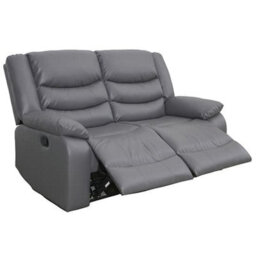 Furniture in Fashion Sorreno Bonded Leather Recliner 2 Seater Sofa In Dark Grey - thumbnail 5