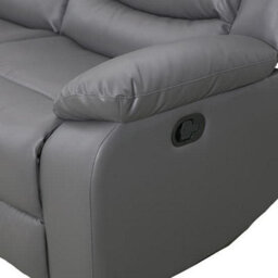 Furniture in Fashion Sorreno Bonded Leather Recliner 2 Seater Sofa In Dark Grey - thumbnail 7
