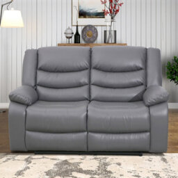 Furniture in Fashion Sorreno Bonded Leather Recliner 2 Seater Sofa In Dark Grey - thumbnail 3