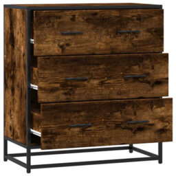 Walplus Sideboard Smoked Oak 68X35X76 Cm Engineered Wood And Metal - thumbnail 7