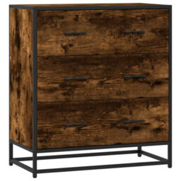 Walplus Sideboard Smoked Oak 68X35X76 Cm Engineered Wood And Metal - thumbnail 2