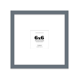 "6X6"" Grey Picture Frame - 6X6"" Square Frame With 3X3"" Mount For 6X6""/3X3"" Pictures Classic Style Gallery Wall, 1 Pack" - thumbnail 1