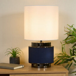 Pagazzi Lighting Pagazzi Marriot Navy & Black Nickel Table Lamp - thumbnail 2