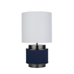 Pagazzi Lighting Pagazzi Marriot Navy & Black Nickel Table Lamp - thumbnail 4