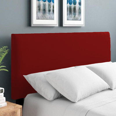 "Adore Designs Plain Victoria Plush Velvet 3Ft Single 20"" Headboard - Burgundy"