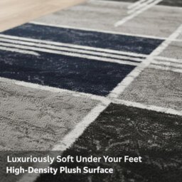 Modern Box Design Area Rug Soft Thick Pile Carpet Living Room Bedroom Kitchen Non Shedding Polypropylene Rug 120X170 Cm - thumbnail 8