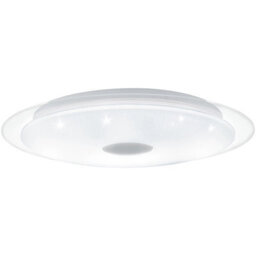 Elegant White Flush Mount Ceiling Light With Crystal Effect Led 36W