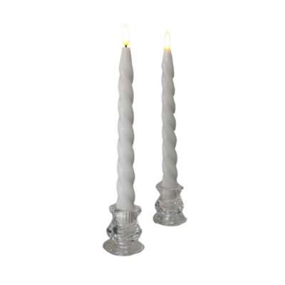 Woodside Home Living Luxe Spiral Led Candles Pack Of 2 - White - image 1