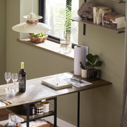 Sobuy Fwt62-N, Folding Dining Table With 3 Shelves, Kitchen Dining Room Table, Wood Veneer,w180Xd60Xh76.5 - thumbnail 4
