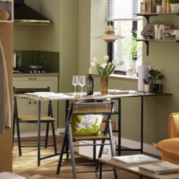 Sobuy Fwt62-N, Folding Dining Table With 3 Shelves, Kitchen Dining Room Table, Wood Veneer,w180Xd60Xh76.5 - thumbnail 9