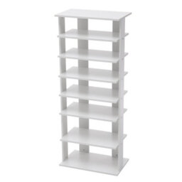 Living And Home 7 Tiers White Vertical Household Space Saving Shoe Rack Entryway Shoe Storage Shelf Unit - thumbnail 3