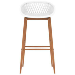 Walplus Set Of 4 White Bar Chairs Sleek And Contemporary Design - thumbnail 3