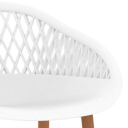 Walplus Set Of 4 White Bar Chairs Sleek And Contemporary Design - thumbnail 6