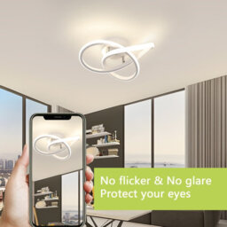Pheashine White Aluminium Clover Led Flush Mount Ceiling Light 30W Neutral White 4500K For Bedroom,kitchen,hallway,living Room - thumbnail 6