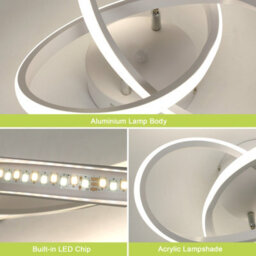 Pheashine White Aluminium Clover Led Flush Mount Ceiling Light 30W Neutral White 4500K For Bedroom,kitchen,hallway,living Room - thumbnail 4