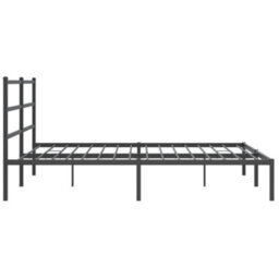 Berkfield Metal Bed Frame Without Mattress With Headboard Black 180X200Cm - thumbnail 6