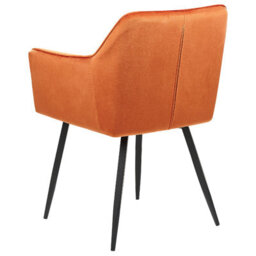 Beliani Set Of 2 Dining Chairs Jasmin Velvet Orange - thumbnail 6