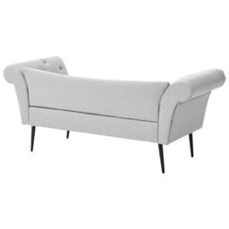 Beliani Chaise Longue Nantilly Fabric Light Grey - thumbnail 5