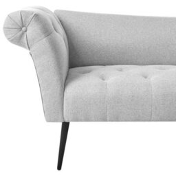 Beliani Chaise Longue Nantilly Fabric Light Grey - thumbnail 6