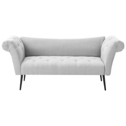Beliani Chaise Longue Nantilly Fabric Light Grey