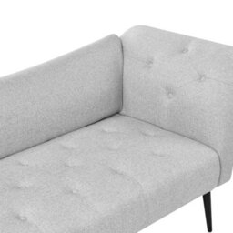 Beliani Chaise Longue Nantilly Fabric Light Grey - thumbnail 7