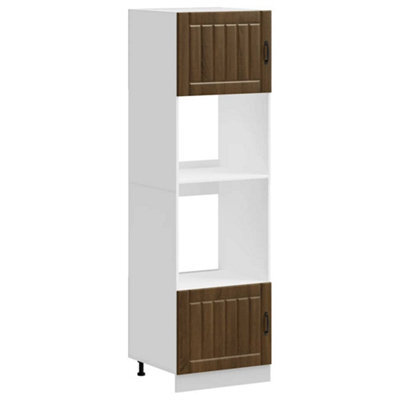 Berkfield Classic Oven Cabinets 2 Pcs Lucca Brown Oak Engineered Wood