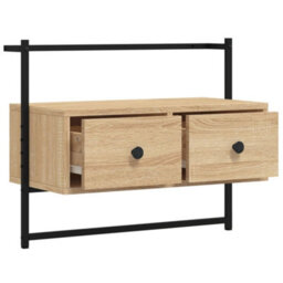 Berkfield Classic Tv Cabinet Wall-Mounted Sonoma Oak 60.5X30X51 Cm Engineered Wood - thumbnail 5