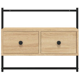 Berkfield Classic Tv Cabinet Wall-Mounted Sonoma Oak 60.5X30X51 Cm Engineered Wood - thumbnail 6