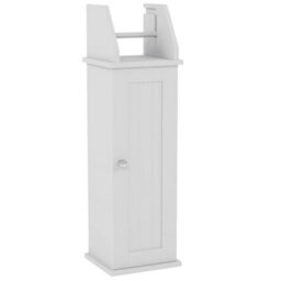 Lassic Bath Vida Toilet Roll Holder & Cupboard, White (Fsc 100%)