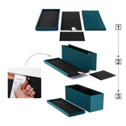 Hnnhome 110X40X40Cm Velvet Pouffe Folding Storage Ottoman Footstool Box Toy Chest With Lid, Foldable Foot Stool Seat(Teal) - thumbnail 4