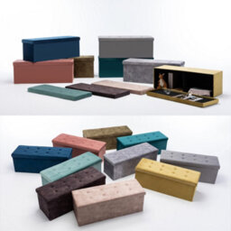Hnnhome 110X40X40Cm Velvet Pouffe Folding Storage Ottoman Footstool Box Toy Chest With Lid, Foldable Foot Stool Seat(Teal) - thumbnail 7