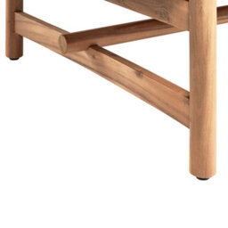 Wyld And Coco Outdoor Coffee Table Light Acacia Wood 145 X 79 Cm Rustic Rectangular - thumbnail 6