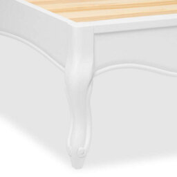 Statement Furniture Juliette French Style 5Ft King Size Bed With Wooden Headboard - White - thumbnail 8