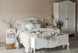 Statement Furniture Juliette French Style 5Ft King Size Bed With Wooden Headboard - White - thumbnail 4