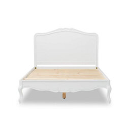 Statement Furniture Juliette French Style 5Ft King Size Bed With Wooden Headboard - White - thumbnail 6