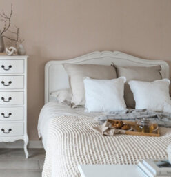 Statement Furniture Juliette French Style 5Ft King Size Bed With Wooden Headboard - White - thumbnail 2