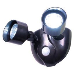 Battery Powered Twin Head Motion Sensor Security Light - 160 Lumen Rotatable Outdoor Wall Lamp With 10 Leds & 5M Detection Range - thumbnail 4