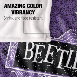 Beetlejuice Silky Logo Supersoft Blanket Purple/black (One Size) - thumbnail 4