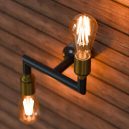 Industrial Wall Lights 20mm Conduit Pipe Modern E27 Base Lamp Holder Fitting Wall Scone Fixture With Bulbs - thumbnail 2