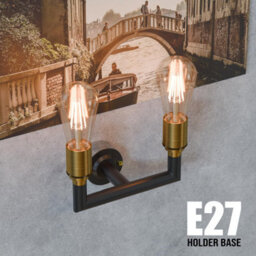 Industrial Wall Lights 20mm Conduit Pipe Modern E27 Base Lamp Holder Fitting Wall Scone Fixture With Bulbs - thumbnail 4