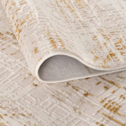 The Rugs Carmel Cream/gold Abstract Area Rug And Runner Non Shedding, Stain Resistant, Soft - thumbnail 3