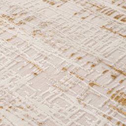 The Rugs Carmel Cream/gold Abstract Area Rug And Runner Non Shedding, Stain Resistant, Soft - thumbnail 4