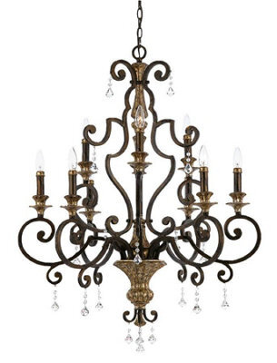 Elstead Marquette 9 Light Chandelier Antique Bronze Finish, E14 - image 1