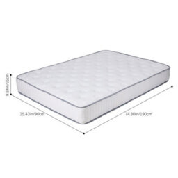 Living And Home Single Mattress Foam Pocket Spring Hybrid Mattress W 900 X D 1900 mm - thumbnail 6