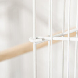 Pawhut Large Bird Cage Budgie Cage For Finch Canaries Parrot With Stand White - thumbnail 8