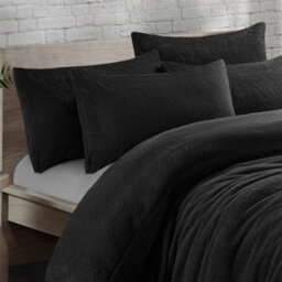 Homespace Direct Ltd Teddy Bear Fleece Duvet Cover Set Bedding Warm Black Single - thumbnail 2