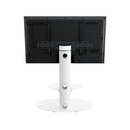 "Avf Lugano 80Cm Oval Pedestal Tv Stand, For Tvs 32-65"" - Satin White" - thumbnail 7