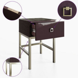Frank Olsen Lyra Lamp Table Plum Black - thumbnail 5