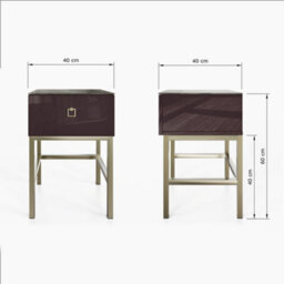 Frank Olsen Lyra Lamp Table Plum Black - thumbnail 9