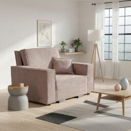 Sofa Bed Pull Out Storage Viva Star I Poso Pink Freestanding Living Room Furniture 123 Cm